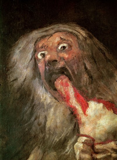 Saturn Devouring his Son (detail) by Francisco de Goya